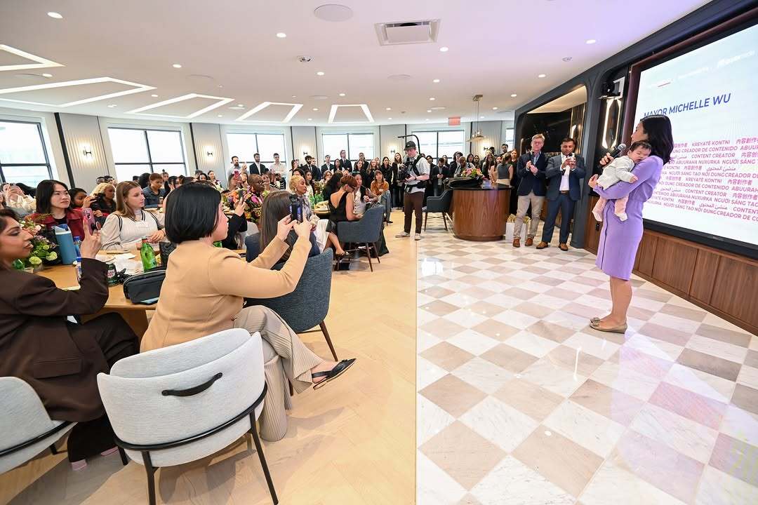 Mayor Michelle Wu speaks at Boston's inaugural Content Creator Summit